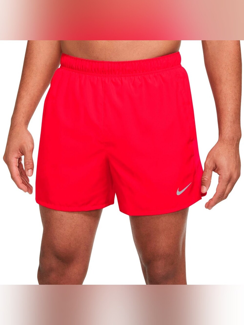 Nike Men’s Bright Red Athletic Shorts with Silver Swoosh Sz small Excellent